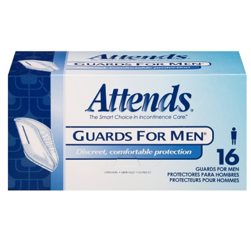 Bladder Control Pad Attends Guards For Men? 5.9 X 12-1/2 Inch Light Absorbency Polymer Core One Size Fits Most (BX)
