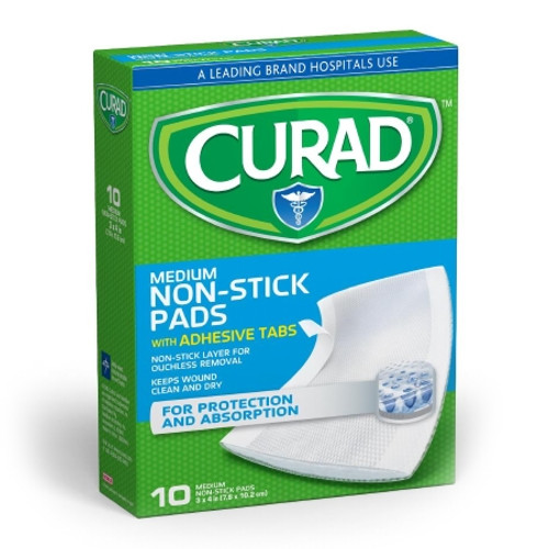 Adhesive Strip Curad3 X 4 Inch Cotton / Polyester Rectangle White Sterile (BX)
