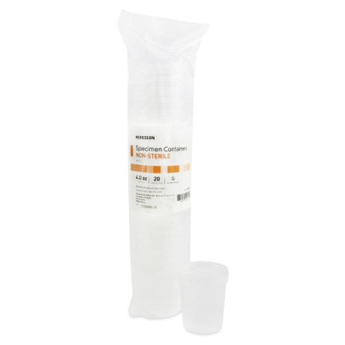 Specimen Container McKesson 120 mL (4 oz.) Without Closure NonSterile (BX)