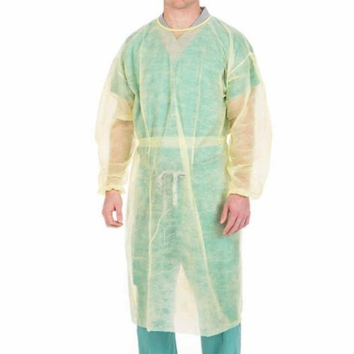 Protective Procedure Gown Cardinal Health* One Size Fits Most Yellow NonSterile Not Rated Disposable (CS)
