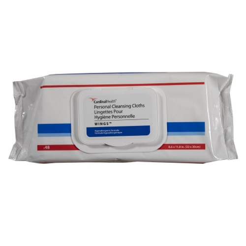 Personal Cleansing Wipe Cardinal Health* Wings* Soft Pack Scented 48 Count (CS)