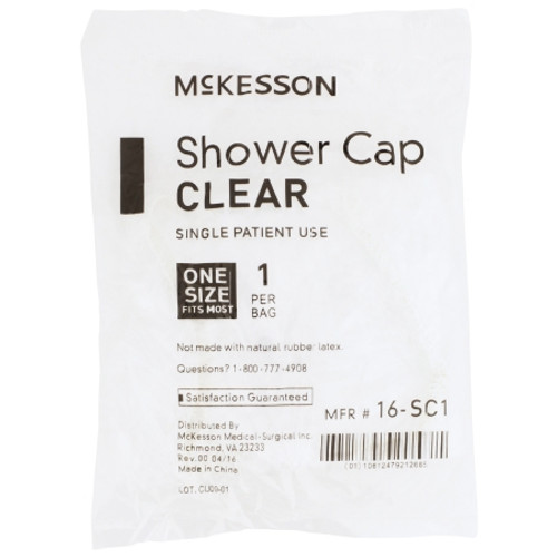 Shower Cap McKesson One Size Fits Most Clear (EA)