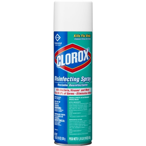 Surface Disinfectant Clorox Commercial Solutions? Clorox? Alcohol Based Aerosol Spray Liquid 19 oz. Can Fresh Scent NonSterile (CS)