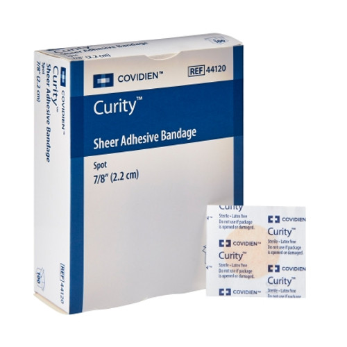 Adhesive Spot Bandage Curity* 7/8 Inch Plastic Round Sheer Sterile (CS)