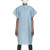 Patient Exam Gown One Size Fits Most Blue / White Print Reusable (DZ)