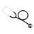 General Exam Stethoscope McKesson Black 1-Tube 22 Inch Tube Double Sided Chestpiece (BX)