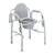 Commode Chair McKesson Drop Arms Steel Frame Back Bar 13-3/4 Inch Seat Width 300 lbs. Weight Capacity (CS)