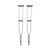 Underarm Crutches McKesson Tall Adult 5 Foot 10 Inch to 6 Foot 6 Inch User Height Aluminum Frame 350 lbs. Weight Capacity (CS)