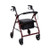 4 Wheel Rollator McKesson Red Adjustable Height / Folding Aluminum Frame (EA)