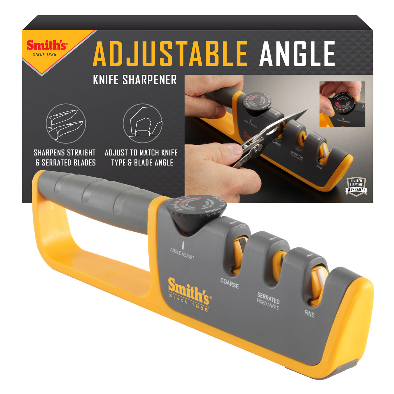 Adjustable Angle Pull-Thru Knife Sharpener - Smith's Consumer Products