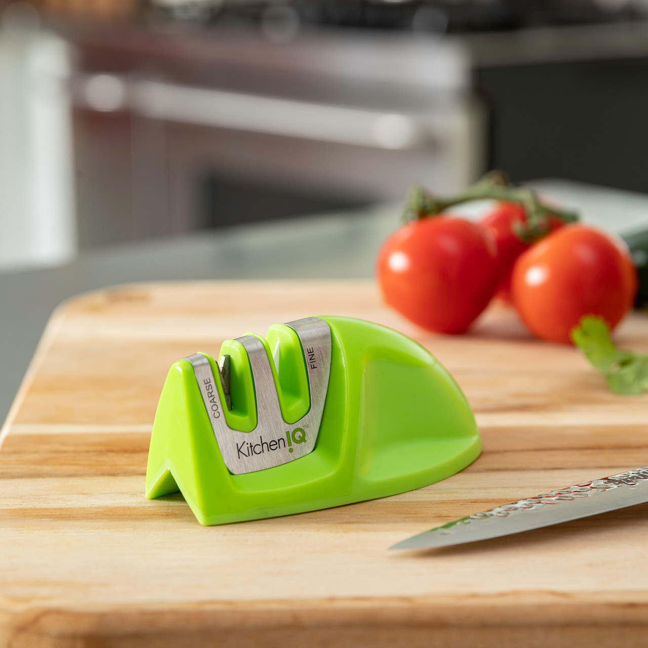 2-Step Pull-Through Sharpener - Green | KitchenIQ Knife Sharpener
