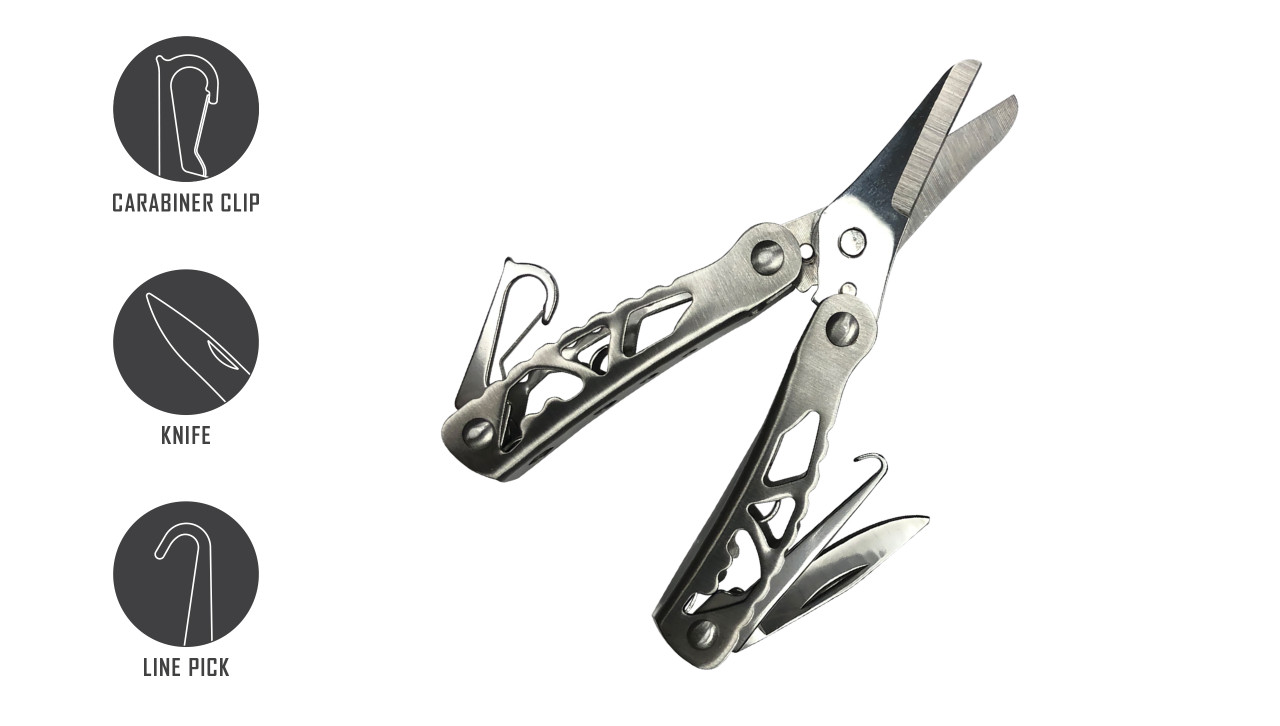 Multiuse Braid scissor Multitool Fishing Plier fly Line Wire lure