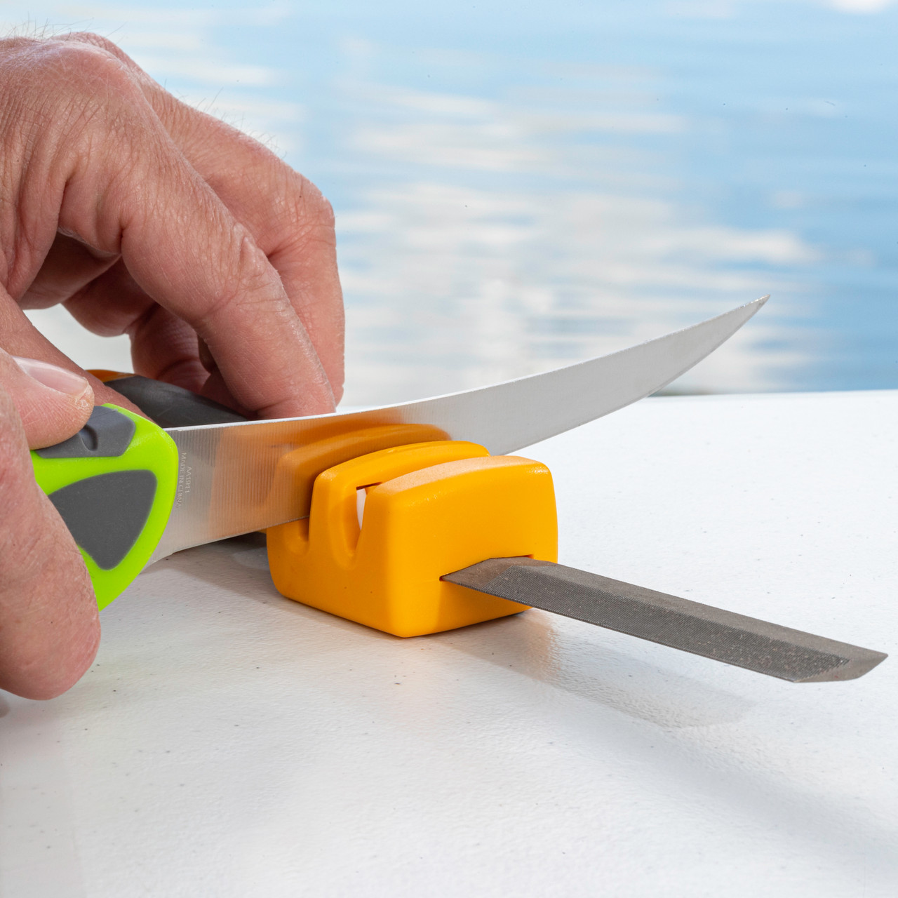 Outdoor Pocket Fish Hook Knife Sharpener Sharpening File Fishing