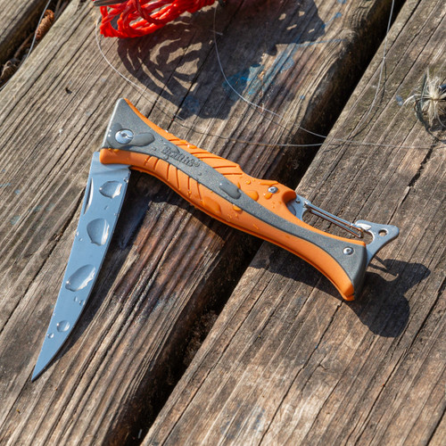 4" Folding Flex Fillet Knife - Orange