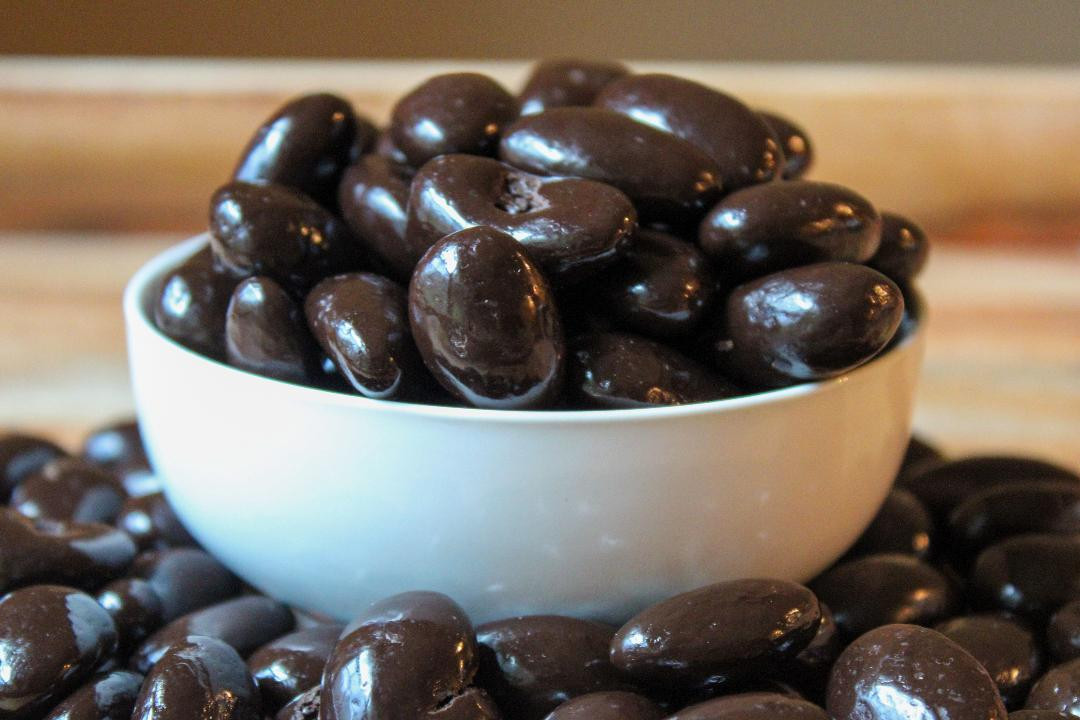 Dark Chocolate Dipped Almonds The Candy Cottage