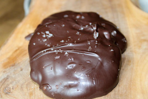 Handmade Dark Chocolate Sea Salt Pecan Turtle Handmade Dark Chocolate Sea Salt Pecan Turtle