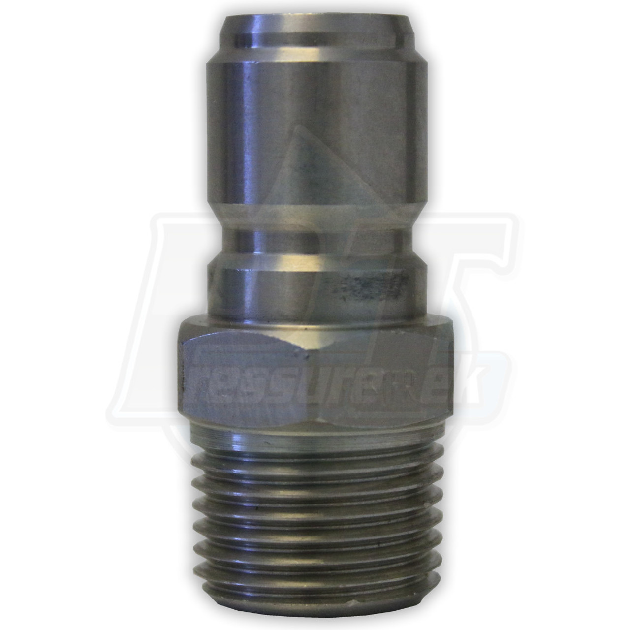 1/2" MPT Standard Stainless Steel QC Plug Pressure Tek