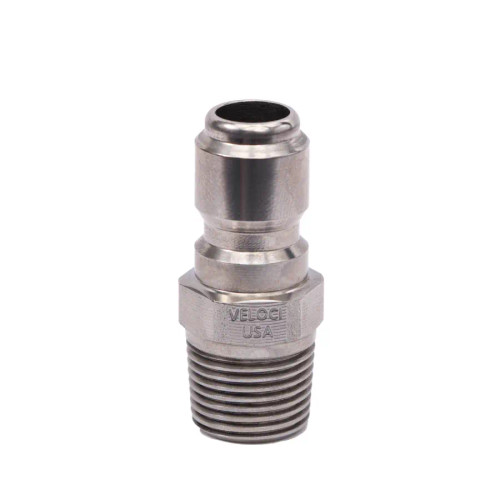 3/8" MPT Premium Stainless Steel QC Plug - Pressure Tek