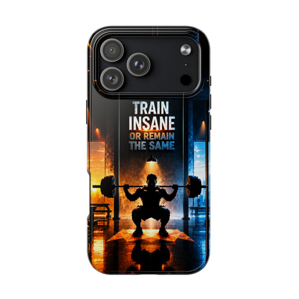 Train Insane Tough Phone Case for iPhone 17 Pro Max – Dual Layer Impact Resistant Protective Case with Glossy Finish. Shockproof iPhone 17 Pro Max Phone Case Designed for Drop Protection and Daily Impact Resistance