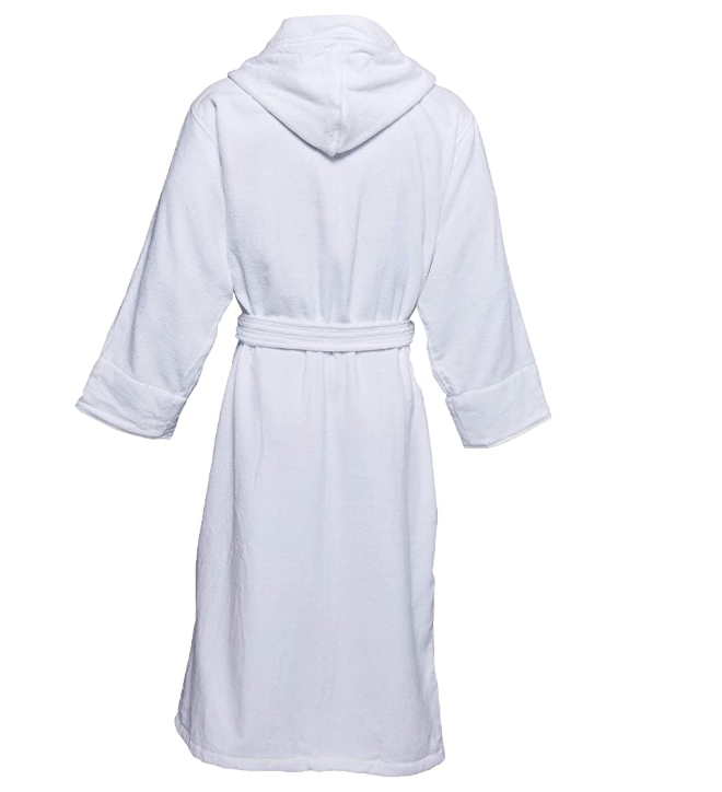 HOODED TERRY VELOUR BATHROBE L/XL
