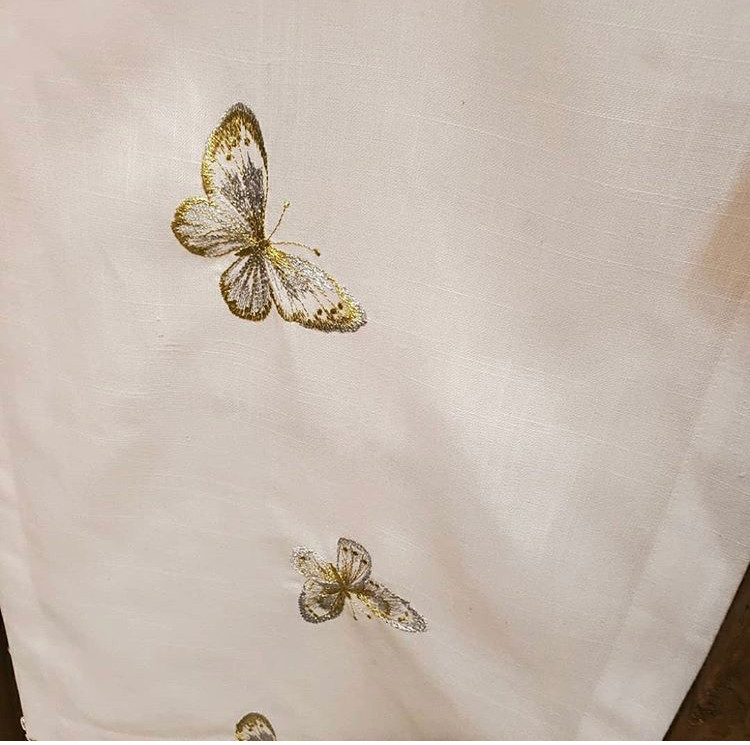 Spill Proof Metallic Butterfly Tablecloth The Towel Shoppe