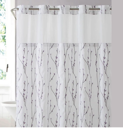 HOOK-LESS CHERRY BLOOM SHOWER CURTAIN