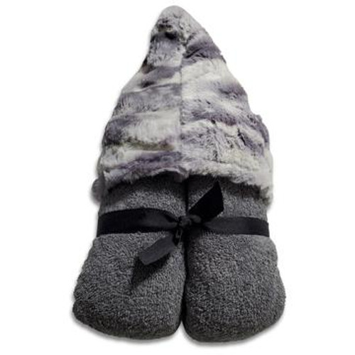 MARBLE GREY BABY HOODED TOWEL