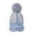 POMPOM HOODED BLUE TOWEL