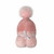 POMPOM HOODED PINK TOWEL