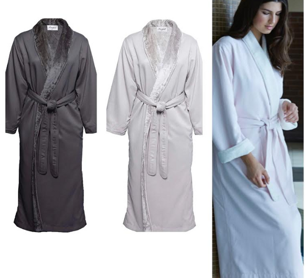 MICROFIBER UNISEX SHIMMER LINED ROBE