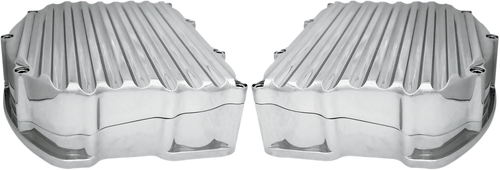 Covingtons Rocker Box Valve Covers - Finned Chrome - Twin Cam C1282-C