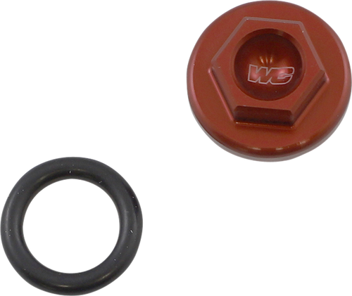 Works Connection Oil Filler Plug - Red - Honda 24-077