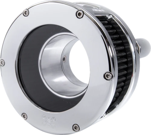 Feuling Parts Ba Series Air Cleaner Kit - Chrome - Black Filter 5538