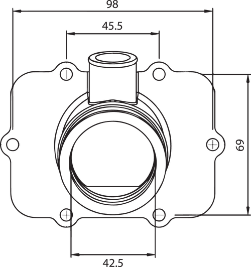 Kimpex Carburetor Mounting Flange - Ski-Doo 301723