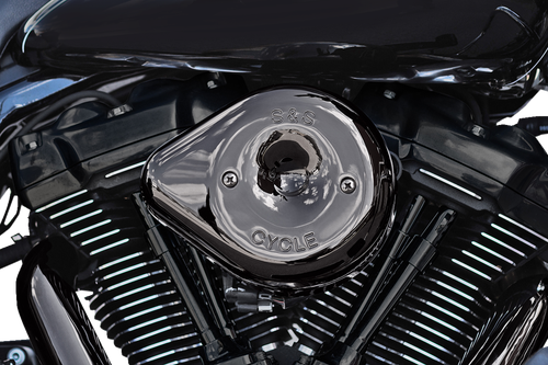 S&S Cycle Stealth Mini Teardrop Air Cleaner Cover - M8 - Lava Chrome 170-0780
