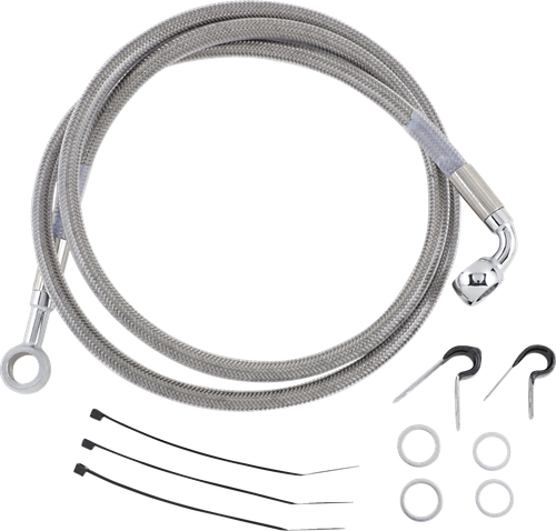 Drag Specialties Brake Line - Front - Stainless Steel 1204-2750