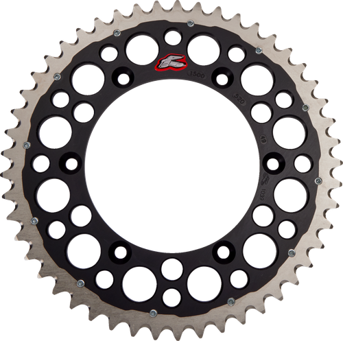 Renthal Twinring Rear Sprocket - 49 Tooth - Black - Yamaha 1500-520-49GPBK