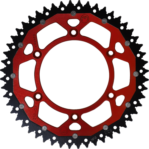 Moose Offroad Dual Sprocket - 52 Tooth - Red - Honda 1210-210-52-13X