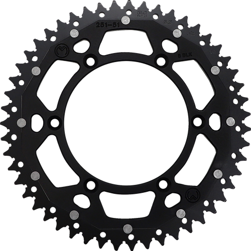 Moose Offroad Dual Sprocket - 51 Tooth - Black - Yamaha 1210-251-51-10X