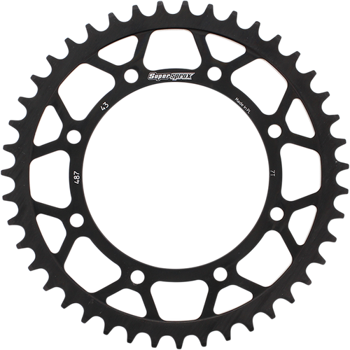 Supersprox Steel Rear Sprocket - 43 Tooth RFE-487-43-BLK
