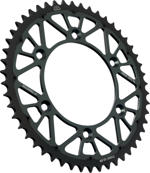 Jt Sprockets Rear Sprocket - Twinstar - 50 Tooth - Graphite - Gas Gas/Husqvarna/Husaberg/Ktm JTX897.50GR