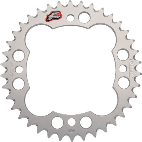 Renthal Rear Sprocket - Aluminum - 38 Tooth - Silver - Yamaha 437U-520-38GBSI