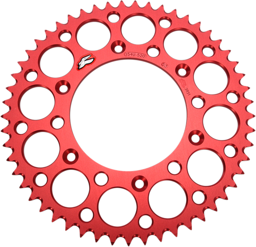 Renthal Rear Sprocket - Aluminum - 53 Tooth - Red - Honda 154U-520-53GRRD