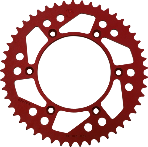 Moose Offroad Rear Sprocket - Aluminum - 49 Tooth - Red - Honda 1211-210-49-13