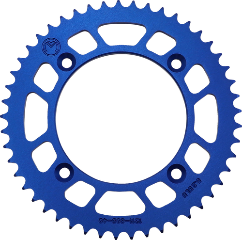 Moose Offroad Rear Sprocket - Aluminum - 49 Tooth - Blue - Husqvarna/Ktm 1211-895-49-12