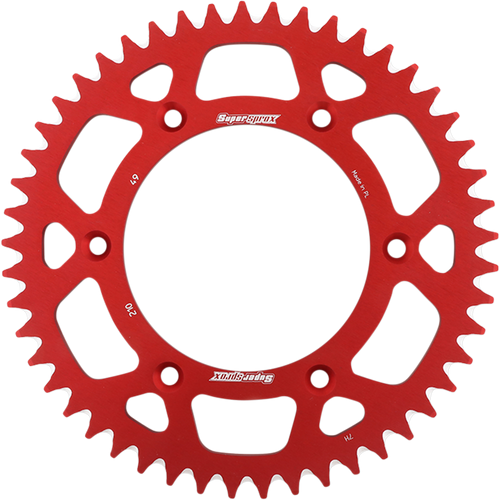 Supersprox Rear Sprocket - Red - Honda - 49 Tooth RAL-210-49-RED