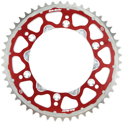 Moto-Master Fusion Dual Ring Rear Sprocket - 49 Tooth - Red - Suzuki 620013349