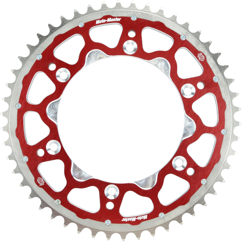 Moto-Master Fusion Series Dual Ring Rear Sprocket - 52 Tooth - Red - Honda 620023352