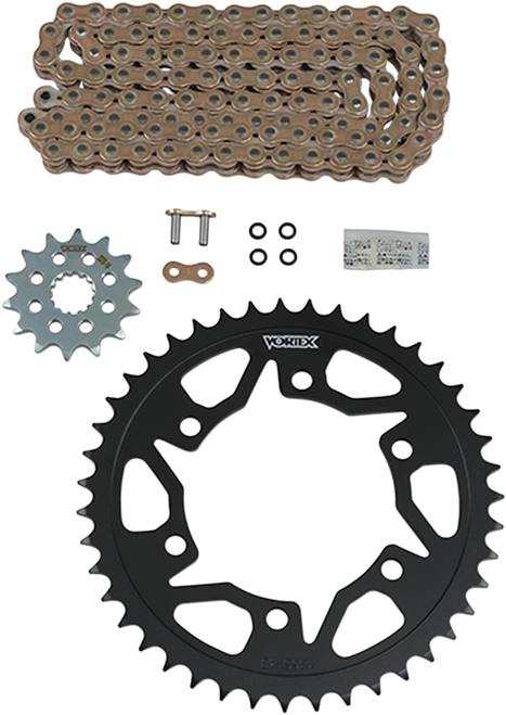 Vortex Chain And Sprocket Kit - Wss - Gold - Yamaha Yzf-R3/Mt-03 CKG6385