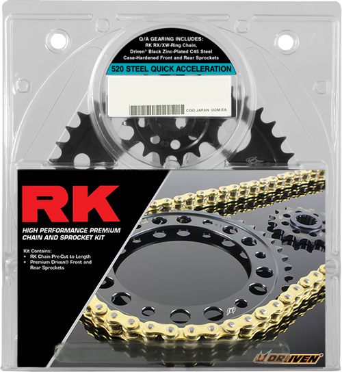 Rk Chain And Sprocket Kit - Quick Acceleration - Gold - Yamaha Yzf-R1/M 4107-159PGX
